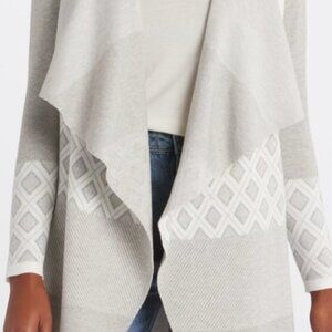 Evolution by Cyrus Chiana Graphic Open Drape Cardigan EUC Size M